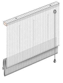 Raffrollo: Ein Raffrollo ist eine Art von Fensterabdeckung, die an einem Zugmechanismus befestigt ist und beim Hochziehen in gleichmässigen Falten fällt. Es wird häufig verwendet, um Licht zu filtern und Privatsphäre zu gewährleisten.
Hauptmerkmale:
- Zugmechanismus für einfaches Verstellen
- Gleichmässige Faltenbildung beim Hochziehen
- Lichtfilterung und Privatsphäre