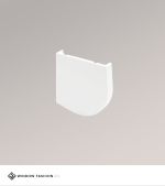 weiss Vorschau Endkappe Kette links für Kassettenrollo M rund #1W weiss