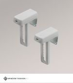 grau Vorschau 1 Paar Klemmträger für XS, S und M Rollos #1W grau