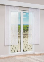 reinweiss Vorschau Plauener Spitze® - exklusive Schiebegardine Palencia #1W in Reinweiss reinweiss