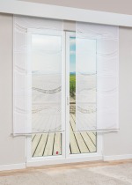 reinweiss Vorschau Plauener Spitze® - exklusive Schiebegardine Alkiza #1W in Reinweiss reinweiss