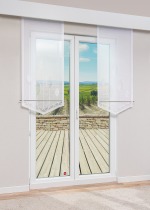 reinweiss Vorschau Plauener Spitze® - Schiebegardine Palencia #1W in Reinweiss reinweiss