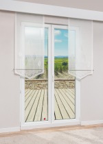 rohweiss Vorschau Plauener Spitze® - Schiebegardine Palencia #1W in Reinweiss rohweiss
