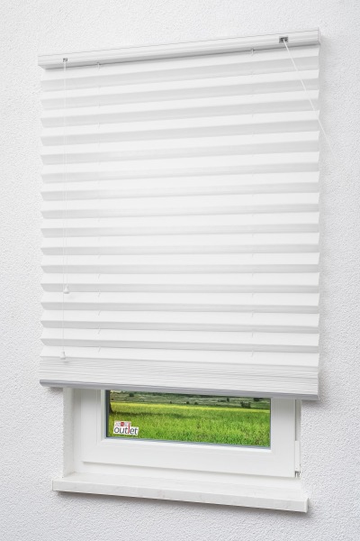 Lysel Outlet - Jalousie mit Plissee-Effekt Weiss