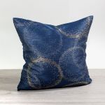 blau Vorschau Lysel - Dekokissen Punktkreise stein #1W blau