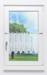 weiss Vorschau Scheibengardine Plauener Spitze® - Rosenspiel #1W weiss