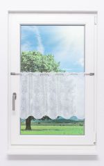 weiss Vorschau Scheibengardine Plauener Spitze® - Blüten #1W weiss