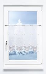 gold-weiss Vorschau Scheibengardine Plauener Spitze® - Schneesterne #1W gold-weiss gold-weiss