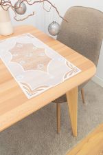 ecru-silber Vorschau Deckchen Plauener Spitze® - Wintermagie #1W in Gold ecru-silber