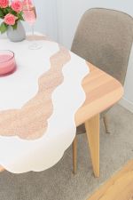 ecru-bronze Vorschau Tischdecke Plauener Spitze® - Halima #1W in Beige ecru-bronze