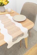 ecru-bronze Vorschau Tischband Plauener Spitze® - Halima #1W in Beige ecru-bronze