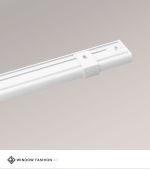 weiss Vorschau SET Vorhangschiene 115cm mit 2 Innenläufen für Deckenmontage in Weiss #1W weiss