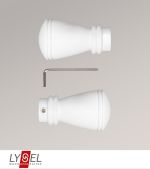 weiss Vorschau Lysel - 1 Paar Endstücke Konus für Opal-Stangen #1W weiss
