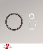 bronze Vorschau Lysel - 10er SET Gardinenringe mit Gleiteinlage für Stangen Ø 20mm #1W bronze