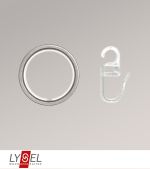 edelstahl-optik Vorschau Lysel - 10er SET Gardinenringe mit Gleiteinlage für Stangen Ø 20mm #1W edelstahl-optik