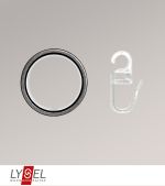 titan Vorschau Lysel - 10er SET Gardinenringe mit Gleiteinlage für Stangen Ø 20mm #1W titan