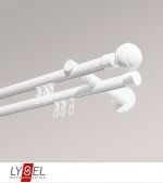 weiss Vorschau Lysel - SET Opal Innenlauf 160cm 2 Lauf Doppel-Kombiträger offen mit Endstücke Kugel in Weiss #1W weiss