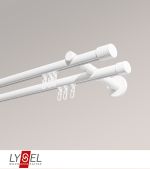 weiss Vorschau Lysel - SET Opal Innenlauf 160cm 2 Lauf Doppel-Kombiträger offen mit Endstücke Zylinder in Weiss #1W weiss
