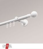 weiss Vorschau Lysel - SET Opal Innenlauf 200cm Träger offen mit Endstücke Kugel in Weiss #1W weiss