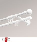 weiss Vorschau Lysel - SET Opal Mix 200cm 2 Lauf Doppel-Kombiträger offen mit Endstücke Kugel in Weiss #1W weiss