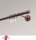 bronze Vorschau Lysel - SET Opal 160cm Träger geschlossen mit Endstücke Kappe in Weiss #1W bronze