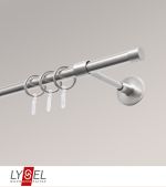 edelstahl-optik Vorschau Lysel - SET Opal 160cm Träger geschlossen mit Endstücke Kappe in Weiss #1W edelstahl-optik