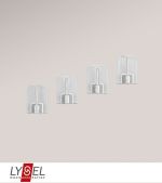 silber-matt Vorschau Lysel - SET Klebehaken für Vitragenstange #1W silber-matt