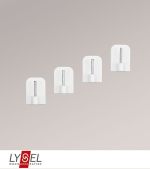 weiss Vorschau Lysel - SET Klebehaken für Vitragenstange #1W weiss
