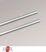 silber Vorschau Lysel - Schiebegardine Klemmleisten Set für oben und unten #1W silber