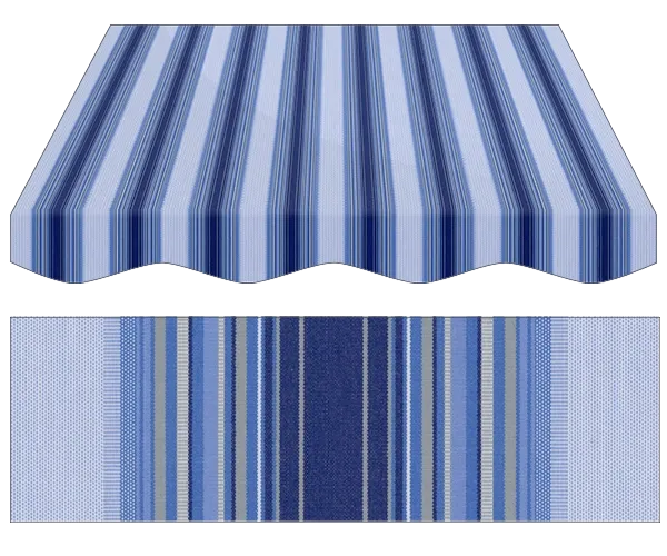 Markise Massanfertigung Markise Irisun Fantasie Blu R498