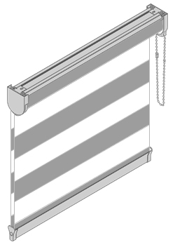 4decor Trägerprofil für Doppelrollos